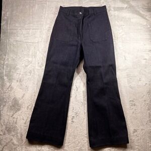 Vintage Seafarer Seagoing Uniform Corp Women Denim Slacks Flare READ DESCRIPTION